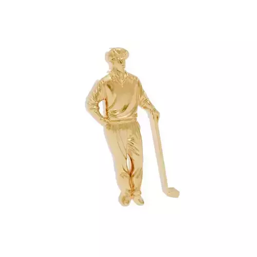Stylized Golfer Relief 3d Model