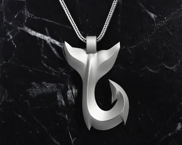 FISH TAIL ABSTRACTURE PENDANT M02 3D print model