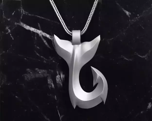 FISH TAIL ABSTRACTURE PENDANT M02 3D print model