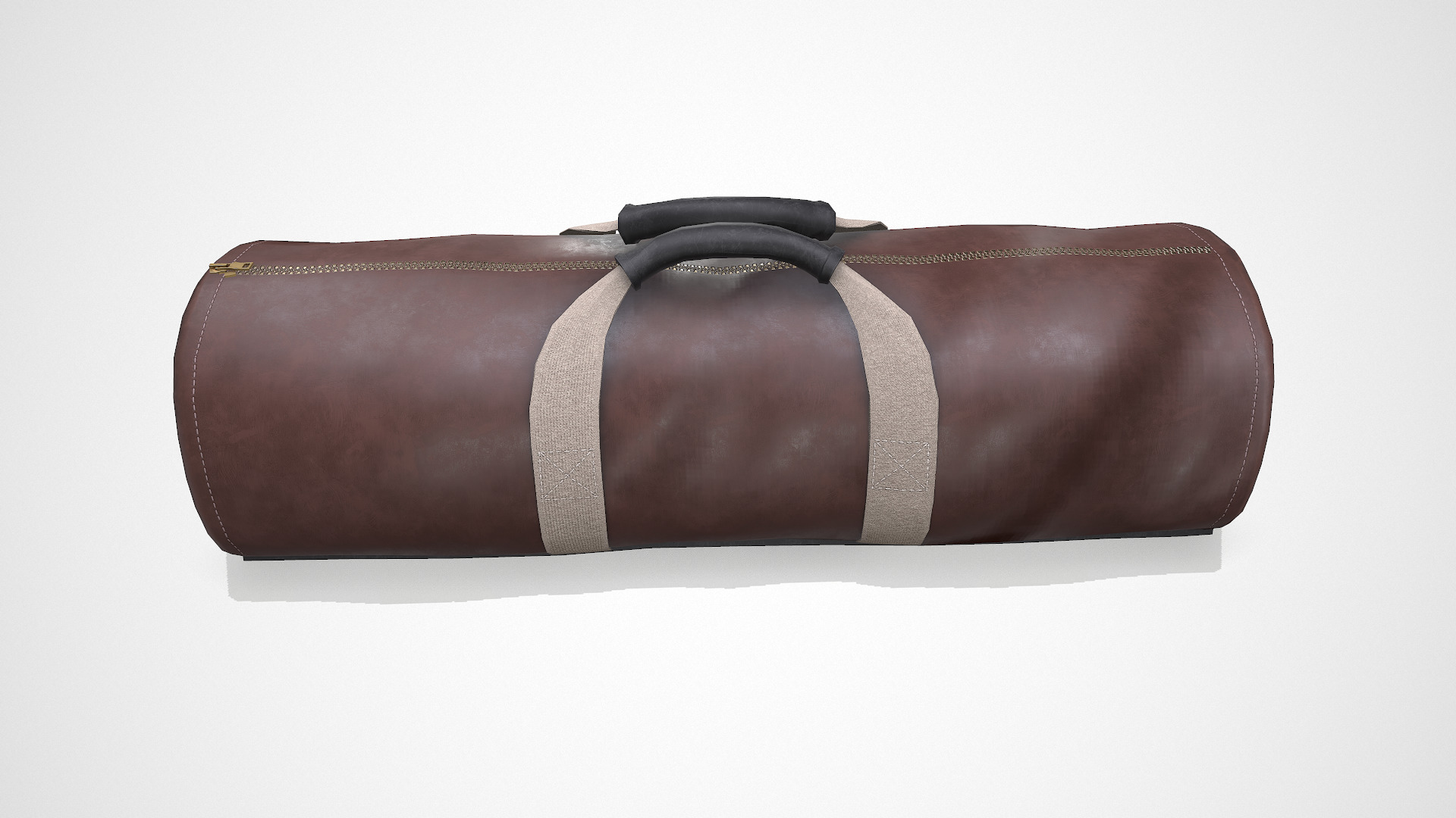 Old Vintage Duffle Bag Low-poly PBR Low-poly 3D model_3