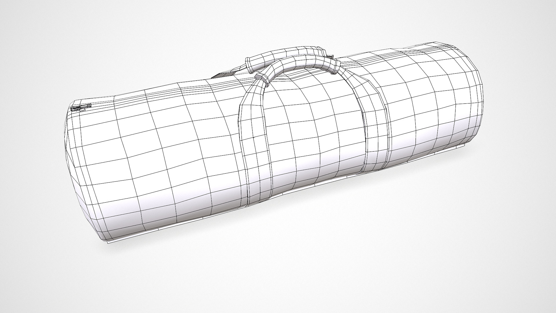 Old Vintage Duffle Bag Low-poly PBR Low-poly 3D model_18