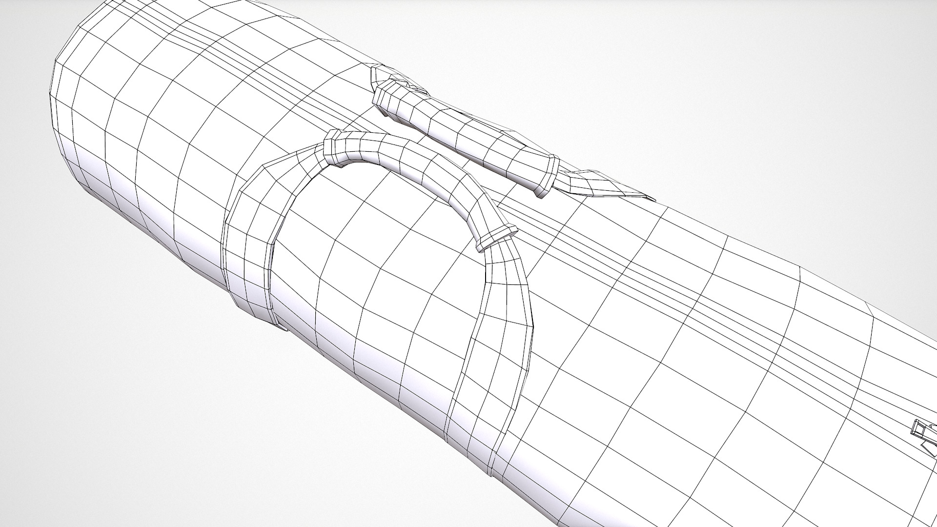 Old Vintage Duffle Bag Low-poly PBR Low-poly 3D model_21