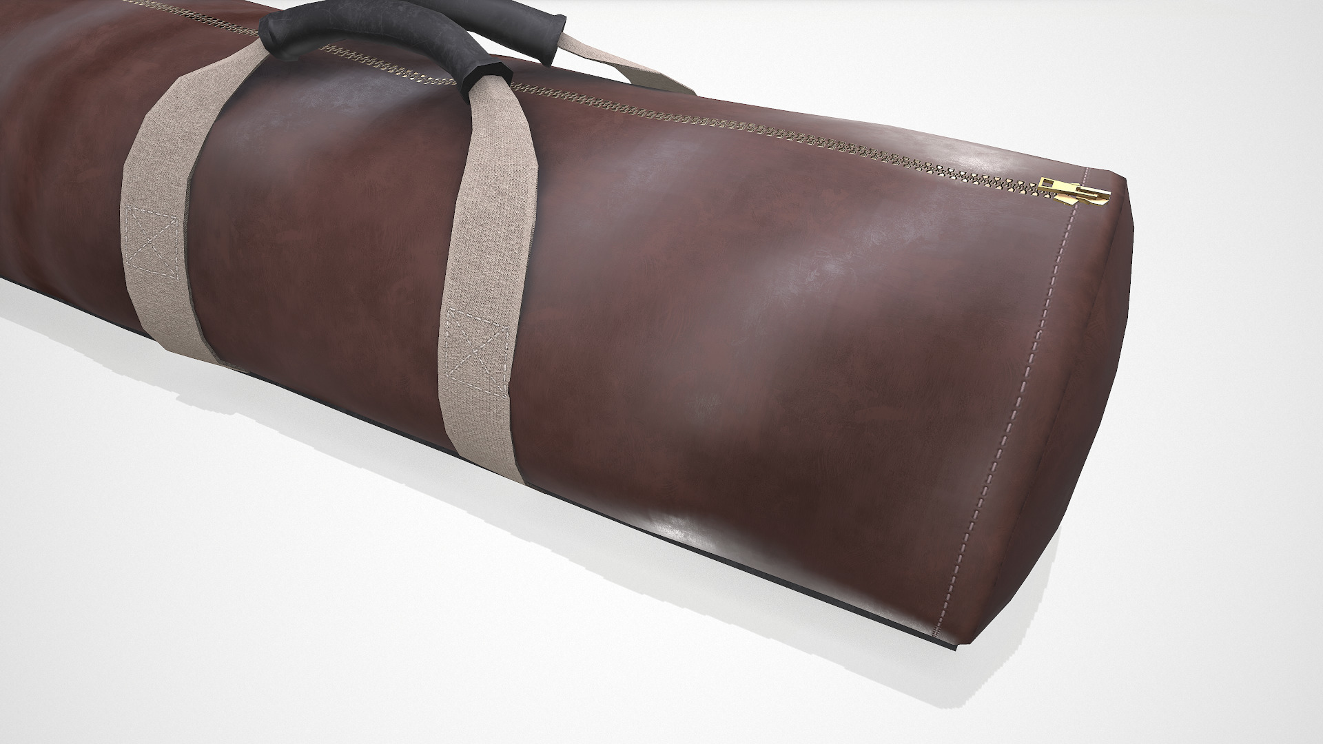 Old Vintage Duffle Bag Low-poly PBR Low-poly 3D model_16