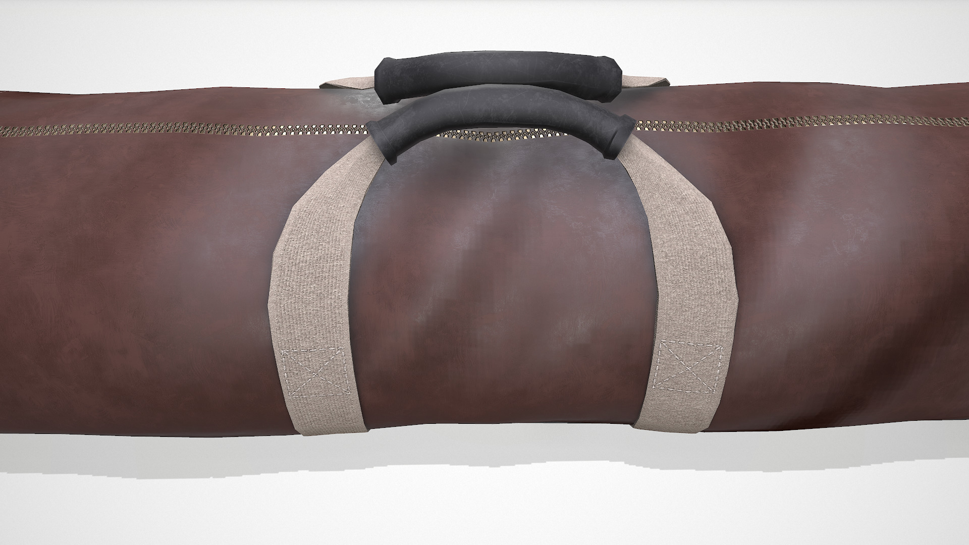 Old Vintage Duffle Bag Low-poly PBR Low-poly 3D model_12