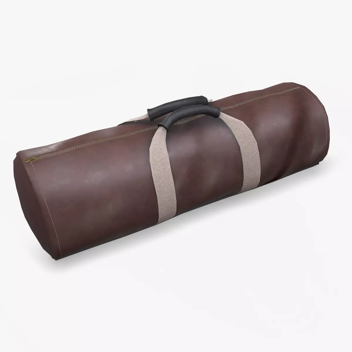 Old Vintage Duffle Bag Low-poly PBR Low-poly 3D model_0