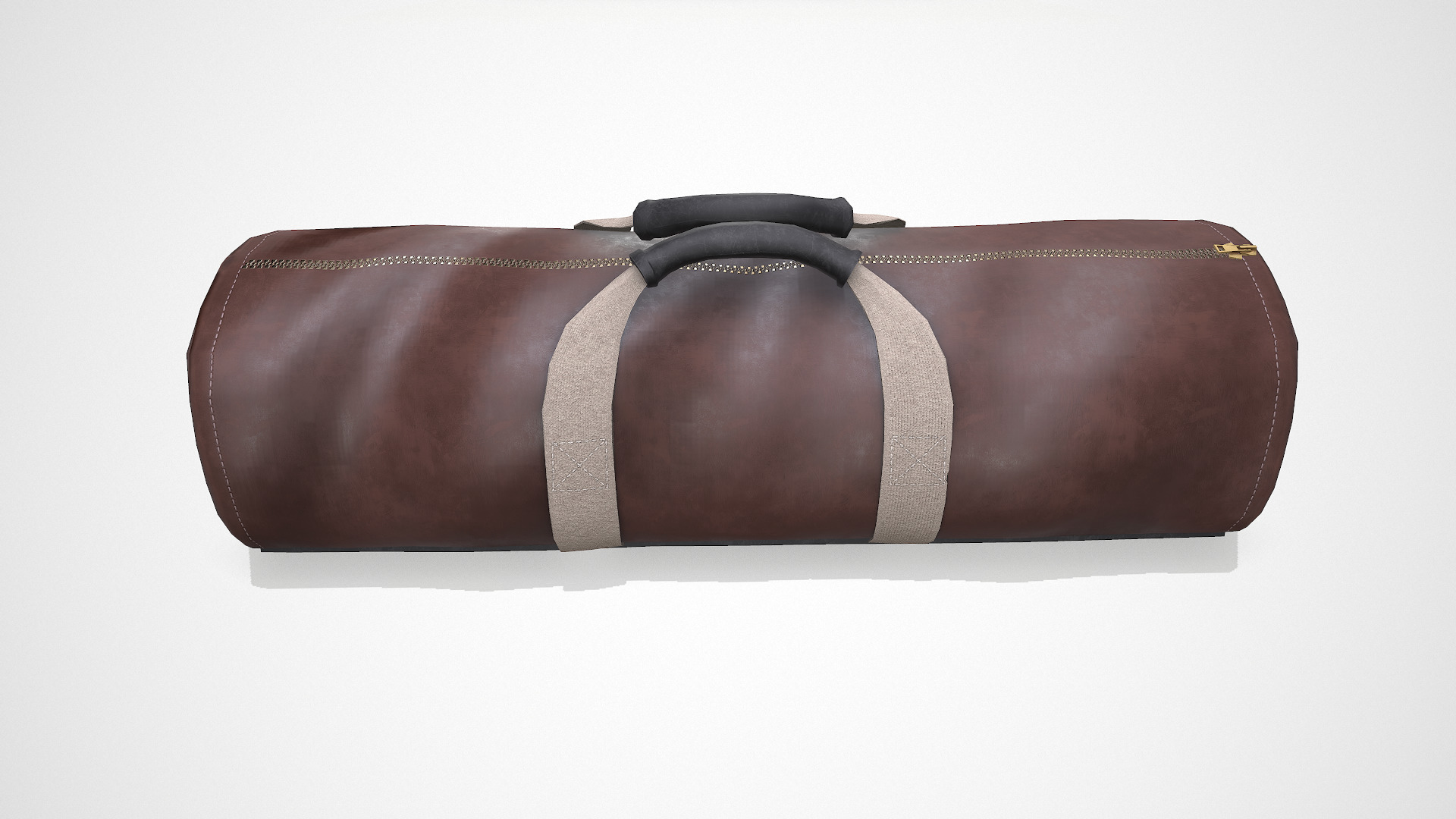 Old Vintage Duffle Bag Low-poly PBR Low-poly 3D model_7