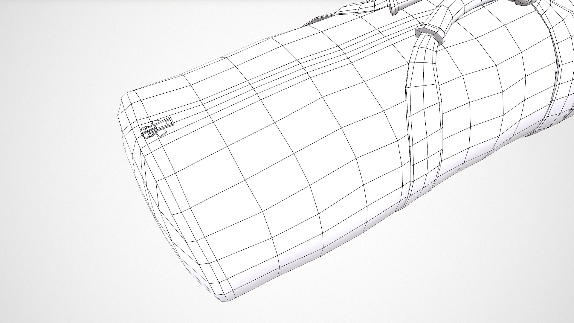 Old Vintage Duffle Bag Low-poly PBR Low-poly 3D model_22