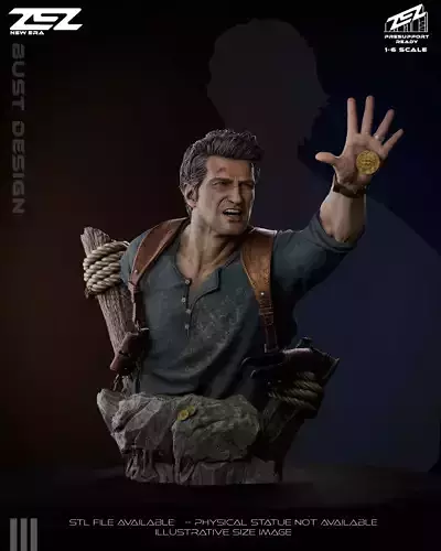 Nathan Drake Bust - Uncharted STL