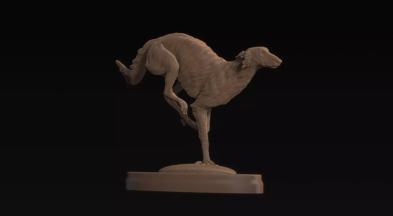 Borzoi Corriendo 3D print model_0