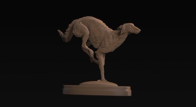 Borzoi Corriendo 3D print model