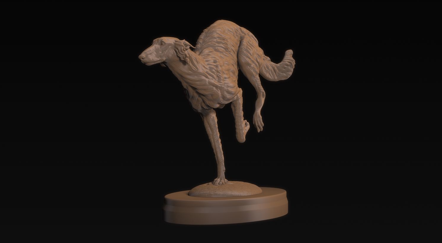Borzoi Corriendo 3D print model_3