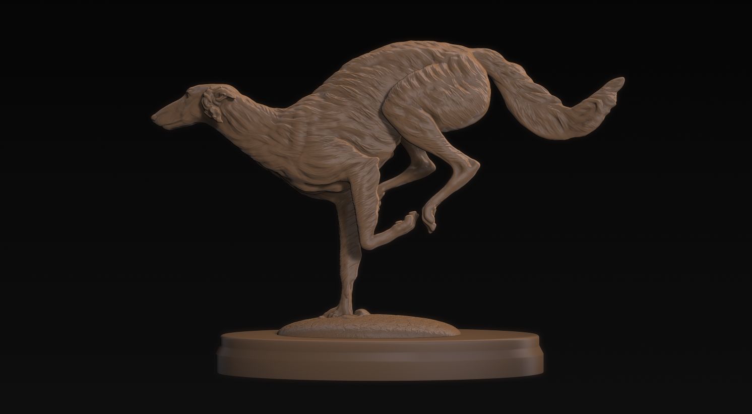 Borzoi Corriendo 3D print model_1