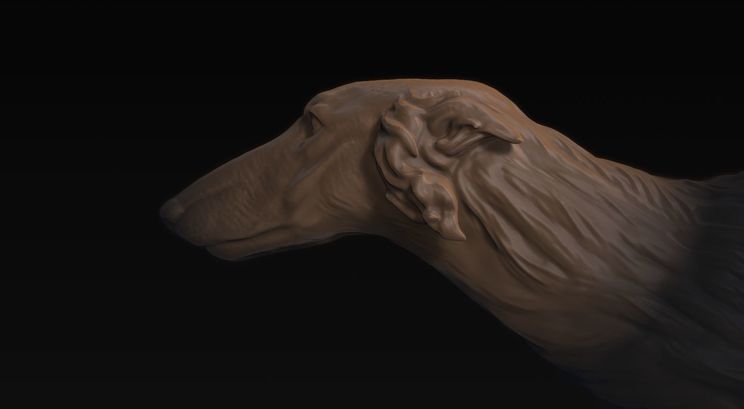 Borzoi Corriendo 3D print model_7
