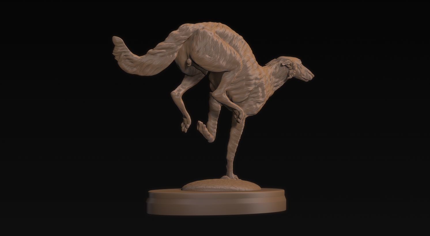 Borzoi Corriendo 3D print model_16