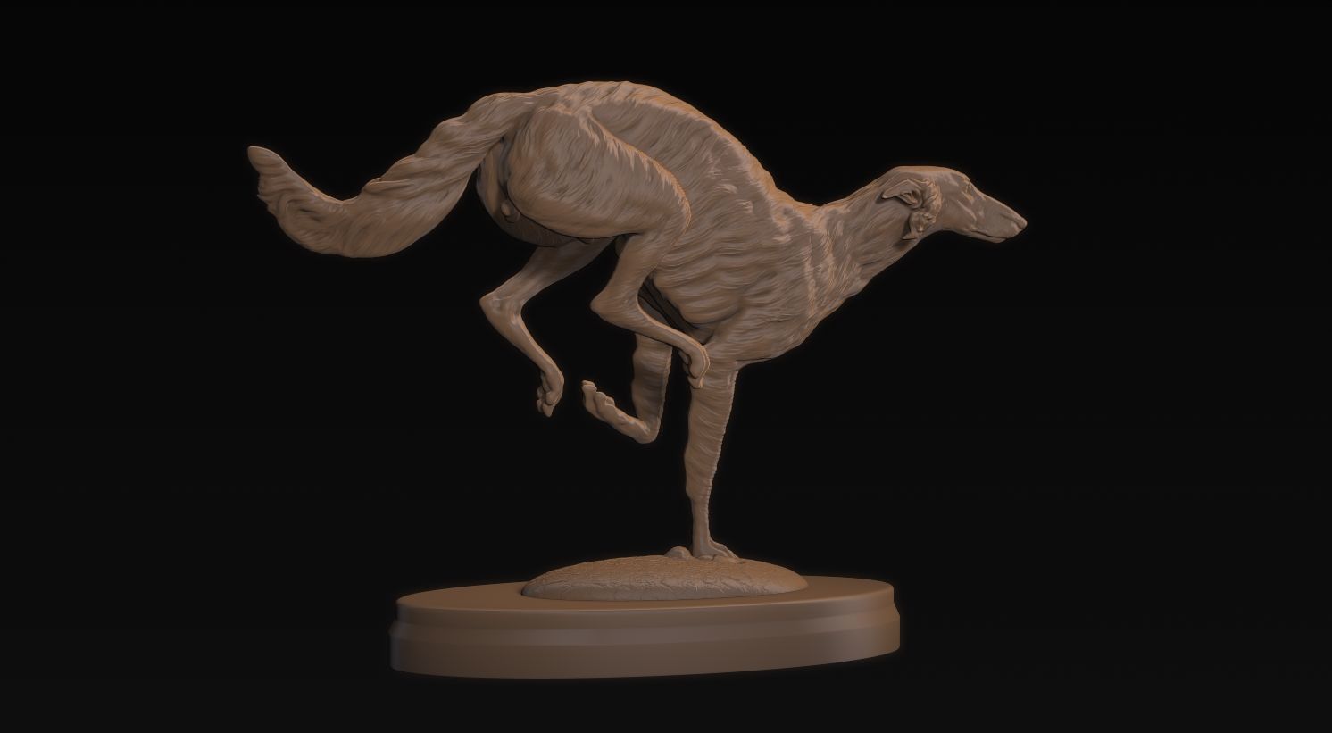 Borzoi Corriendo 3D print model_15