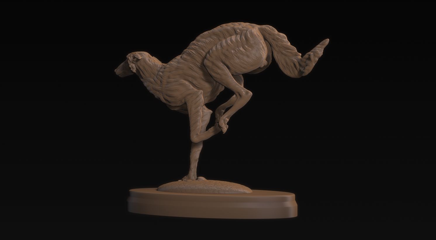 Borzoi Corriendo 3D print model_21