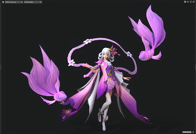 Pisces fairy Low-poly 3D model
