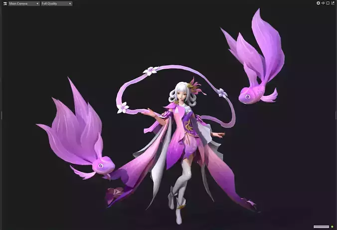 Pisces fairy Low-poly 3D model