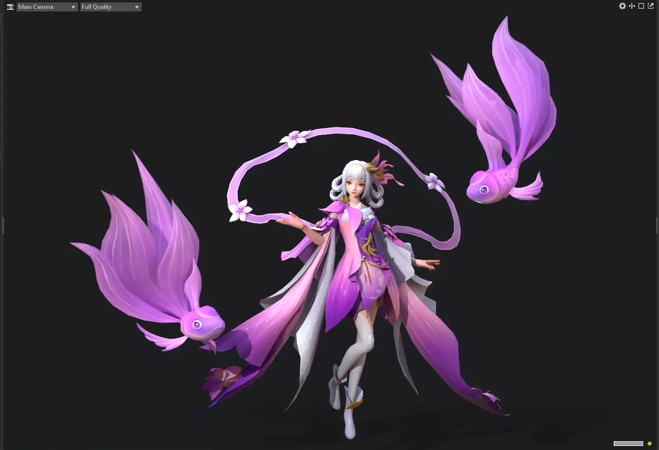 Pisces fairy Low-poly 3D model