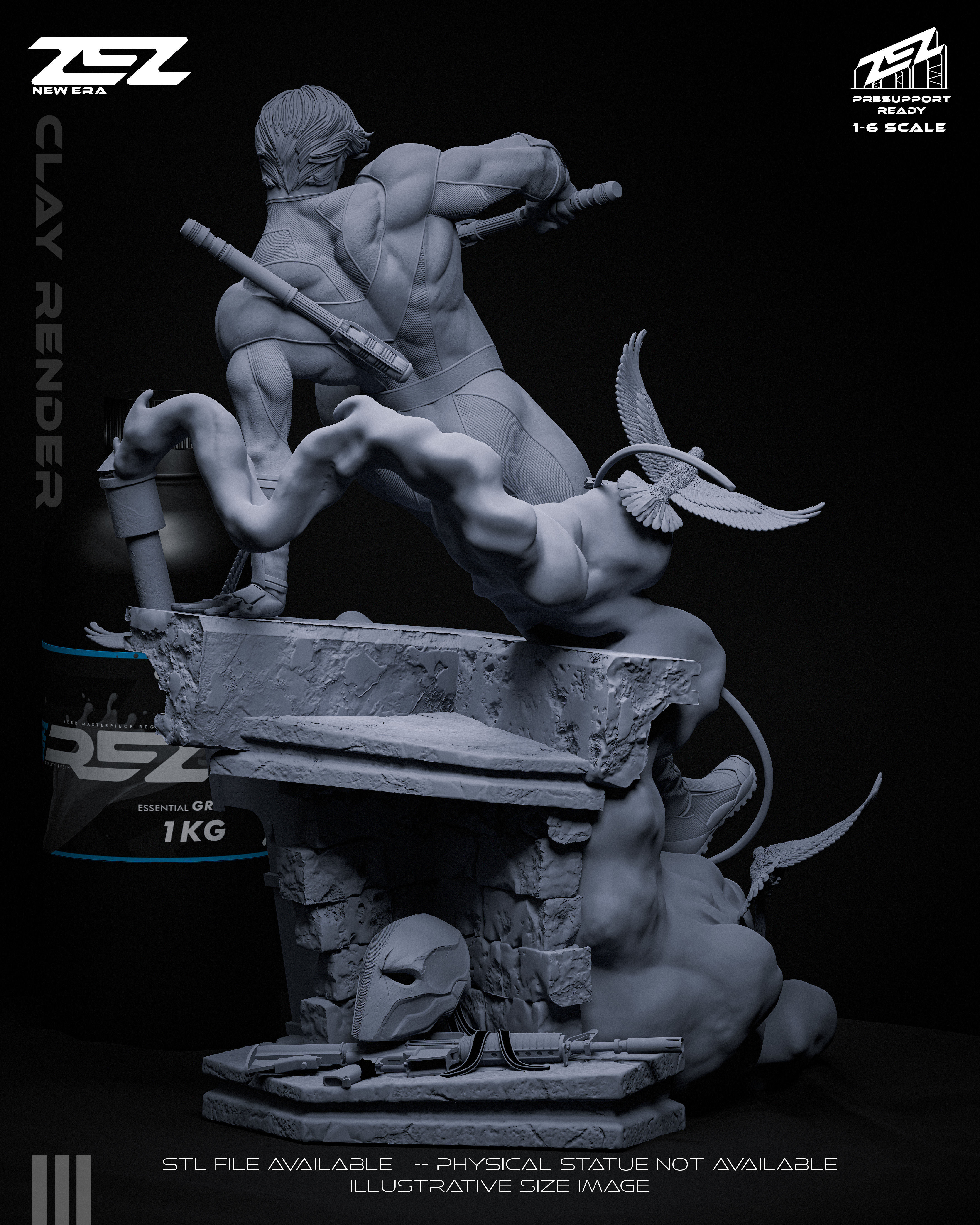 Nightwing - STL 3D print model_7