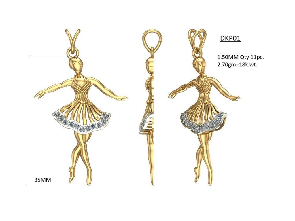 fairy pendent 3D print model_2