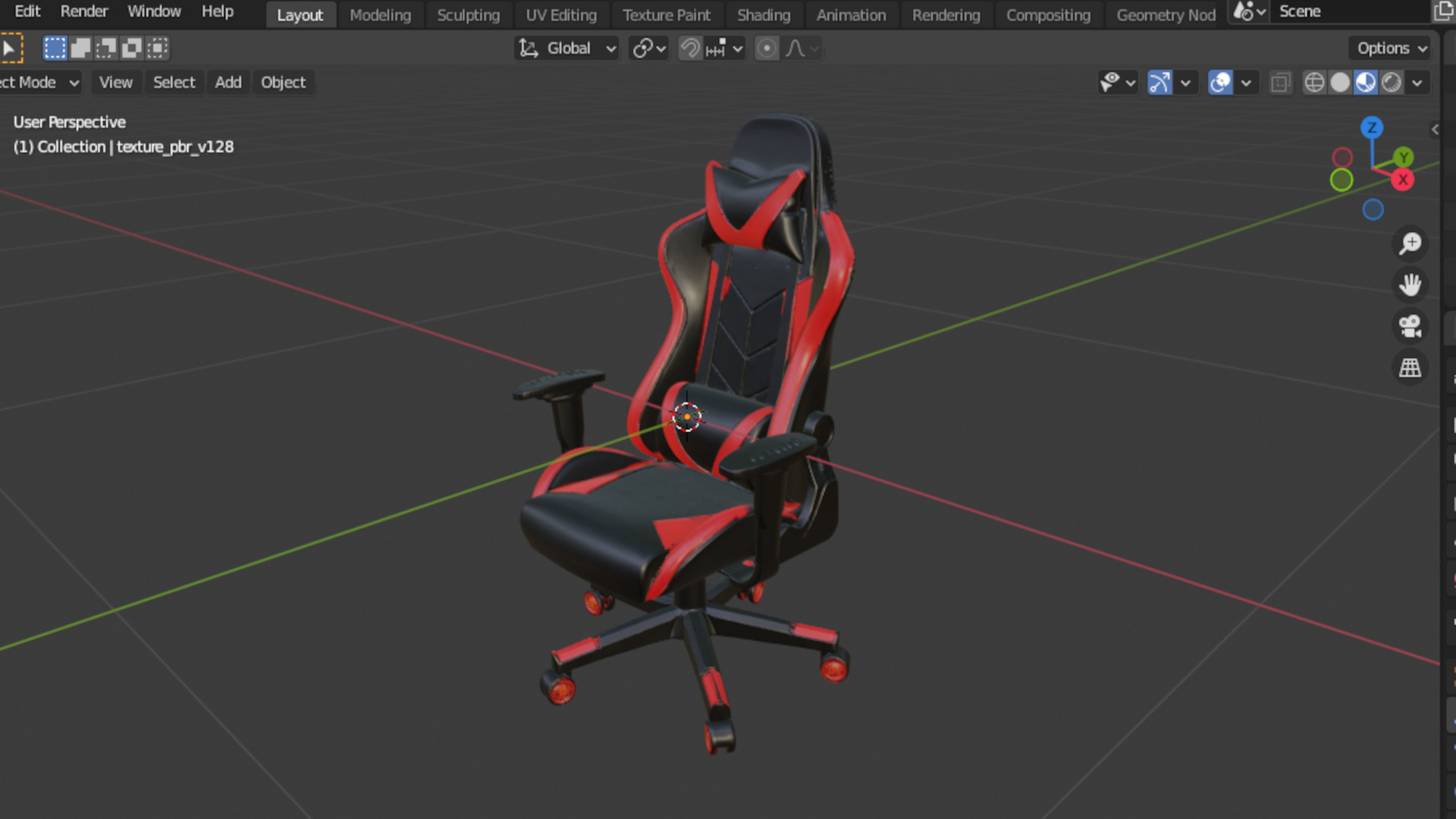 Office computer game chair 02 3D model_9