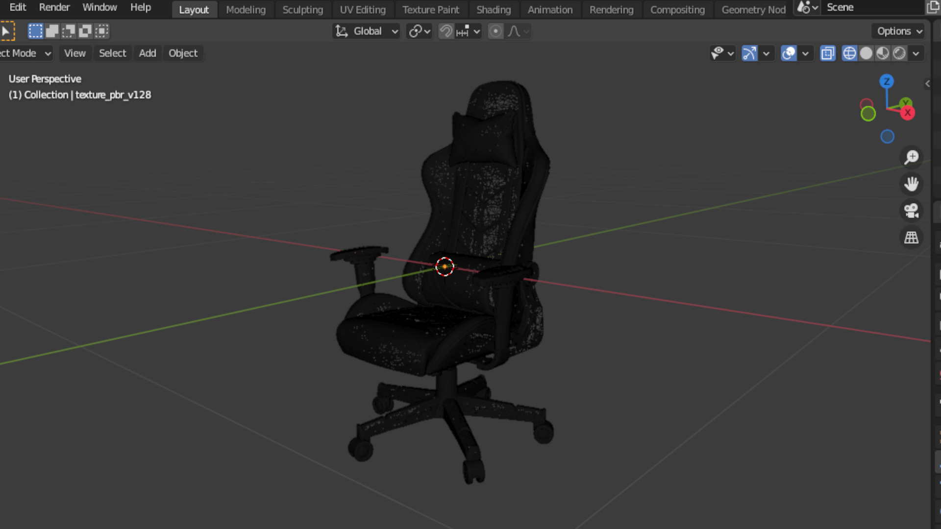 Office computer game chair 02 3D model_7