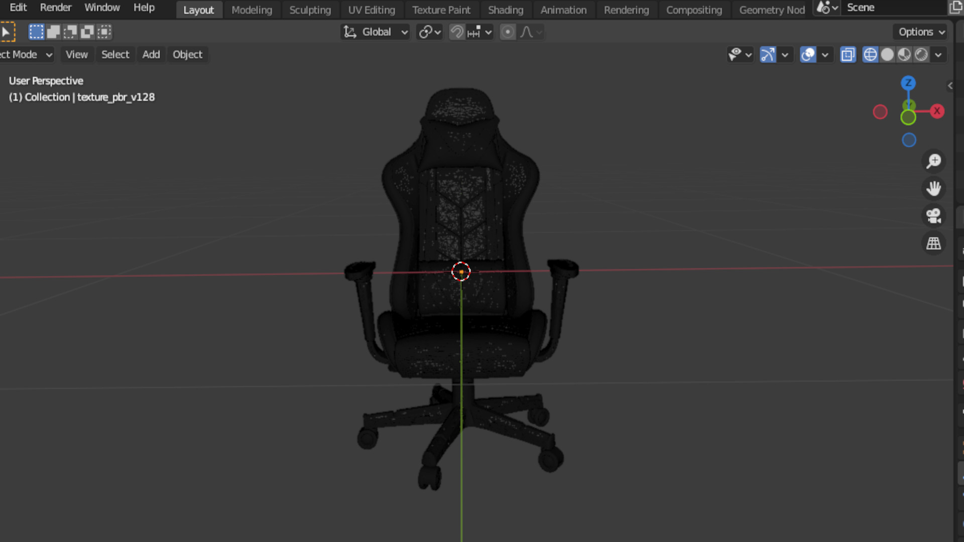 Office computer game chair 02 3D model_8
