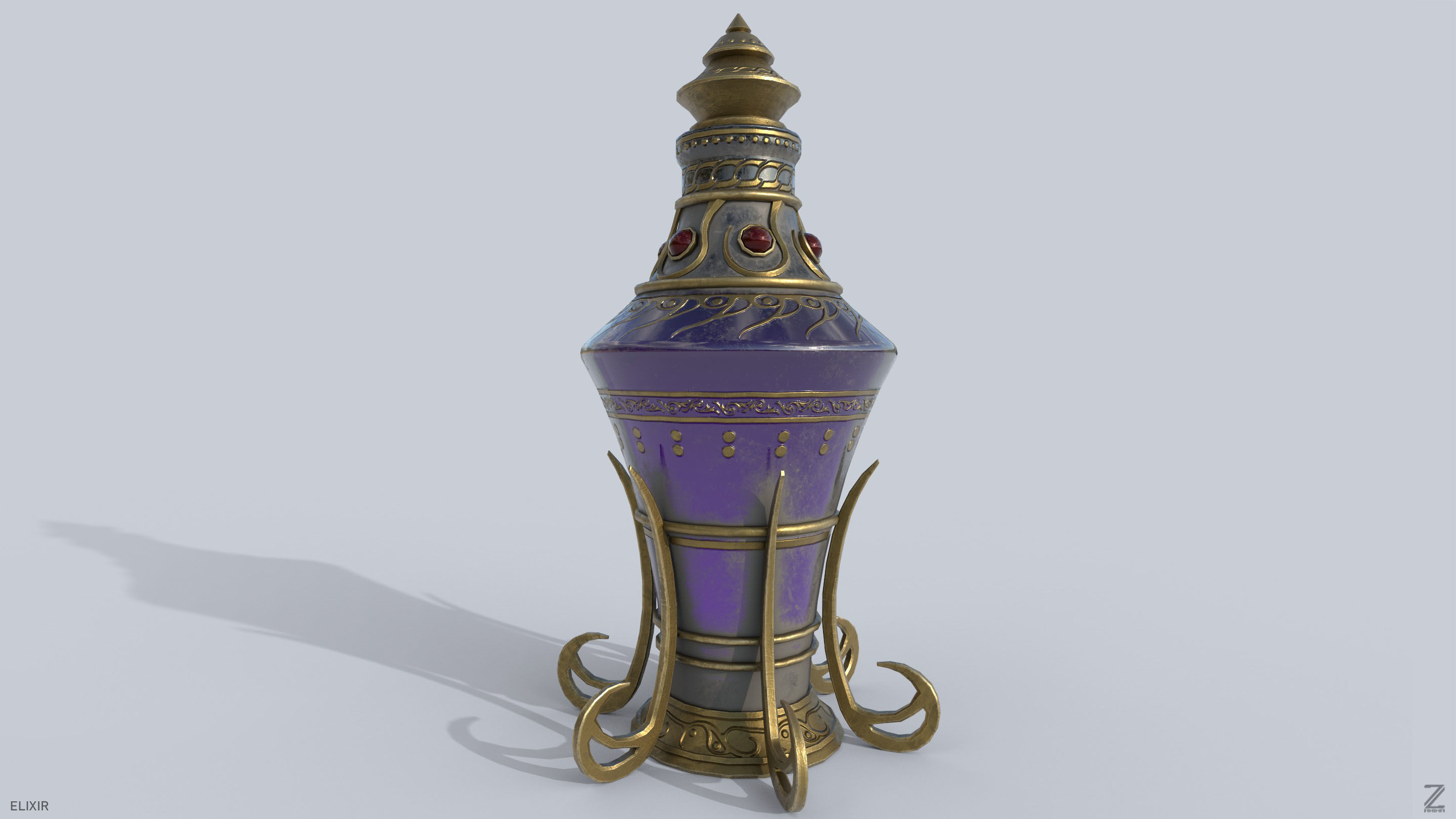 Elixir Low-poly 3D model_8