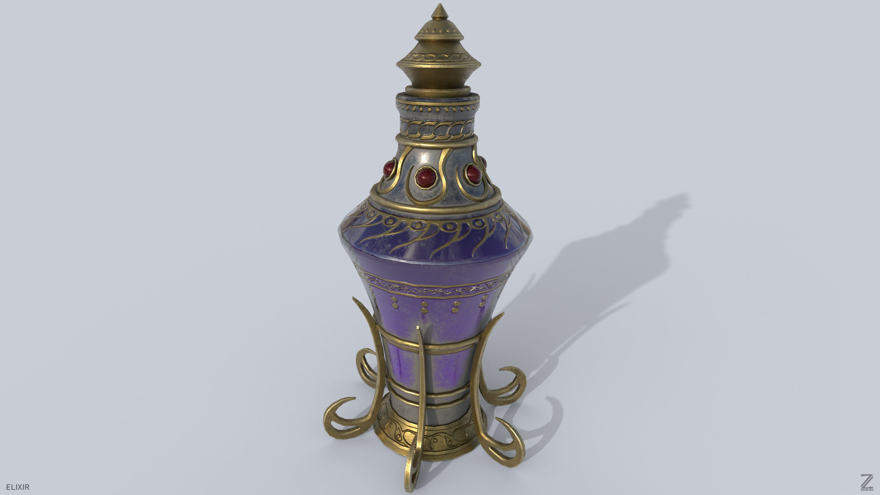 Elixir Low-poly 3D model_2
