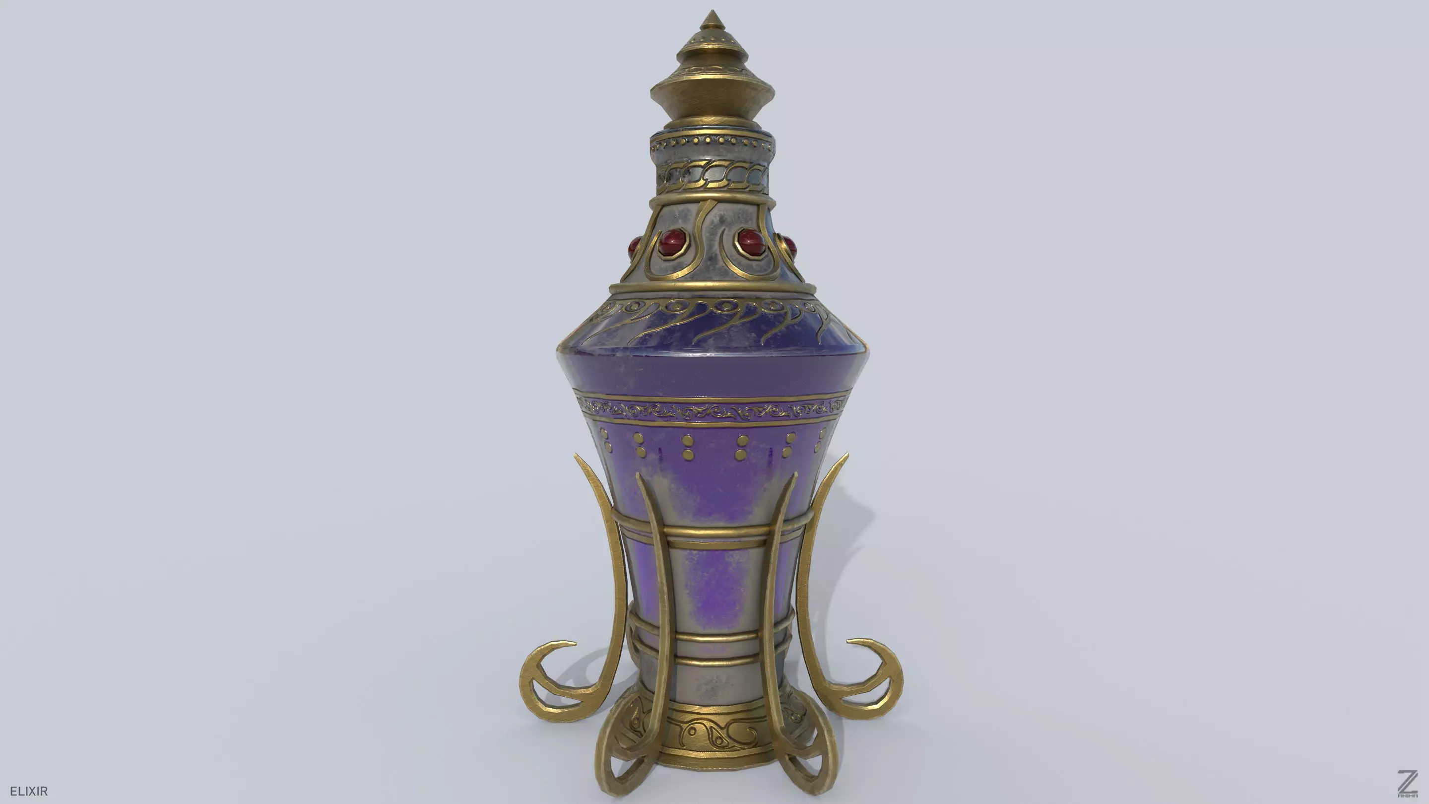 Elixir Low-poly 3D model_0