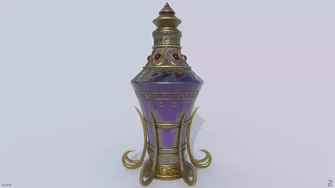 Elixir Low-poly 3D model