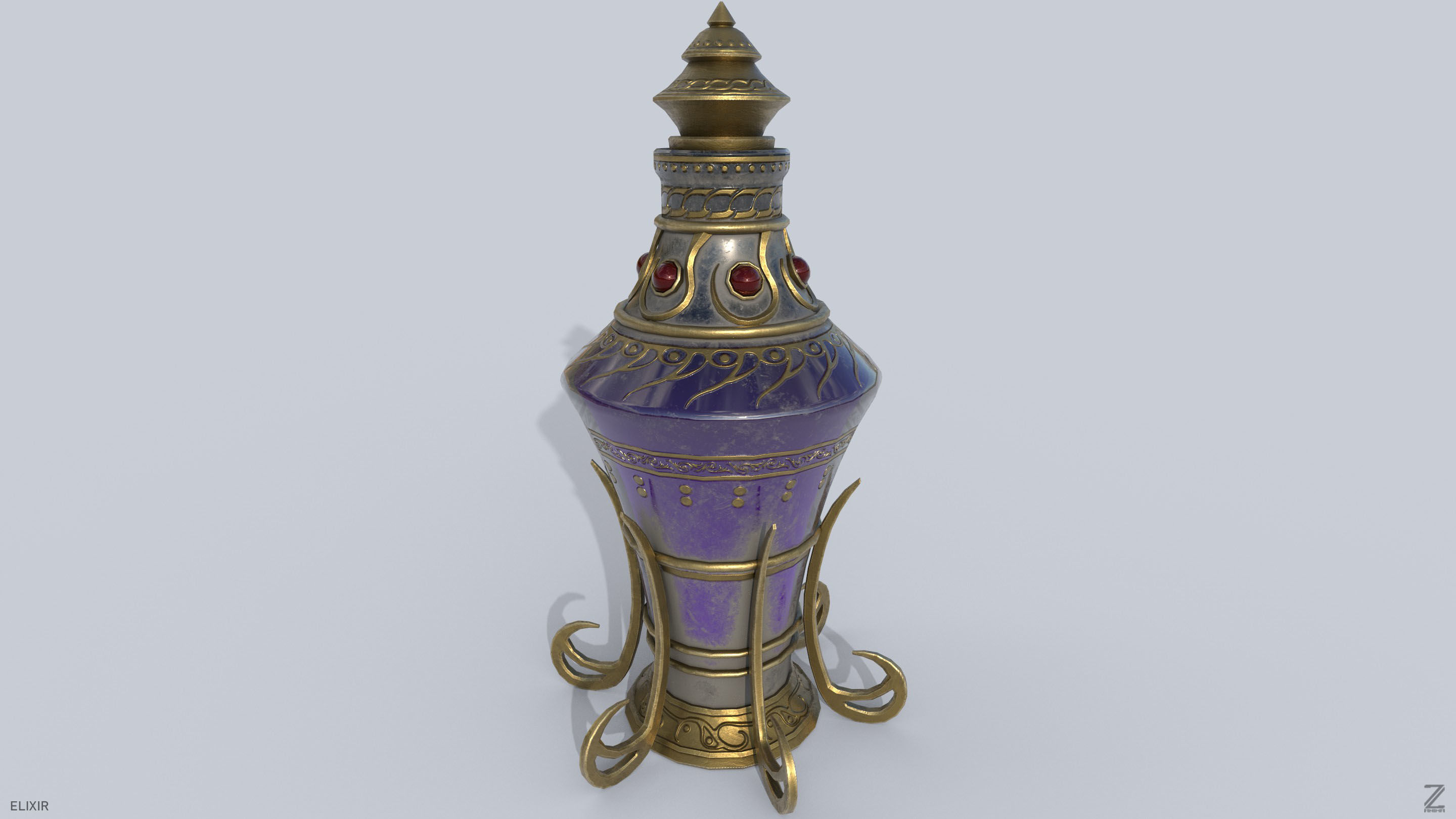 Elixir Low-poly 3D model_7