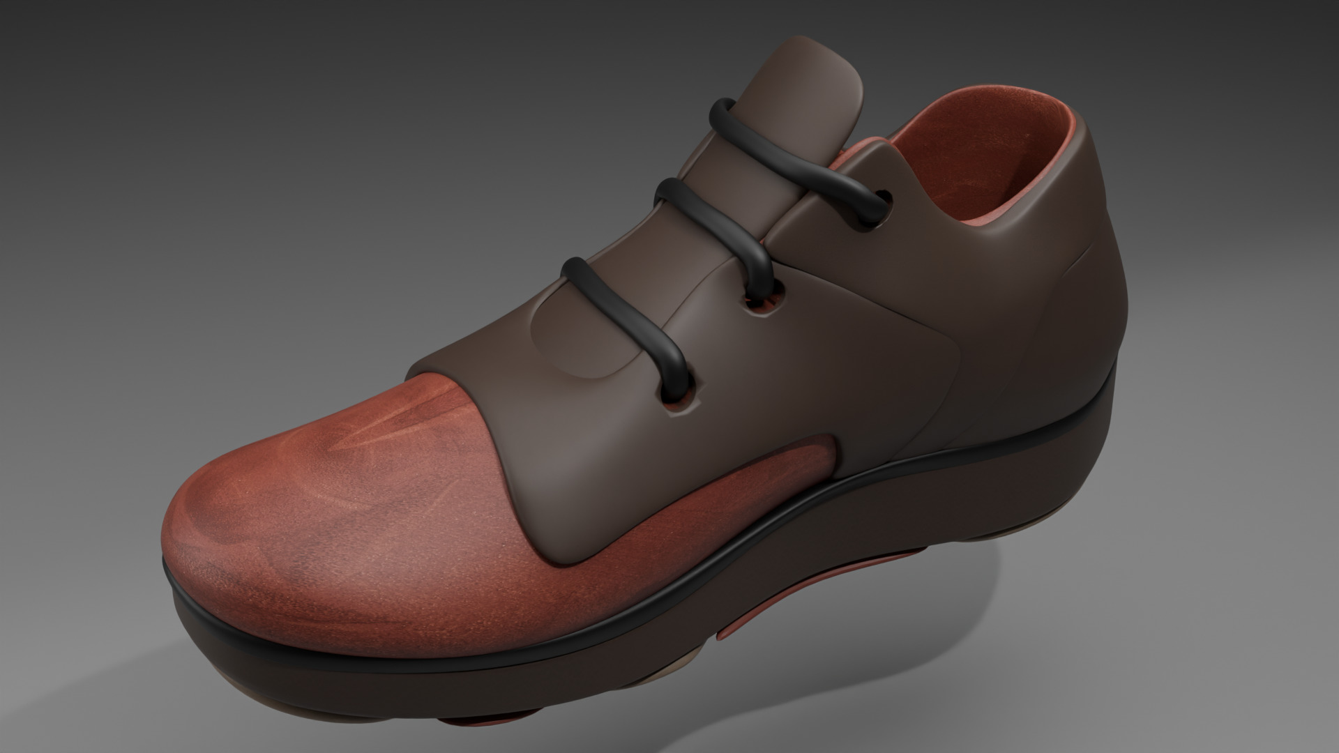 Modern Casual Leather Shoe Low Poly 3D Model Low-poly 3D model_3