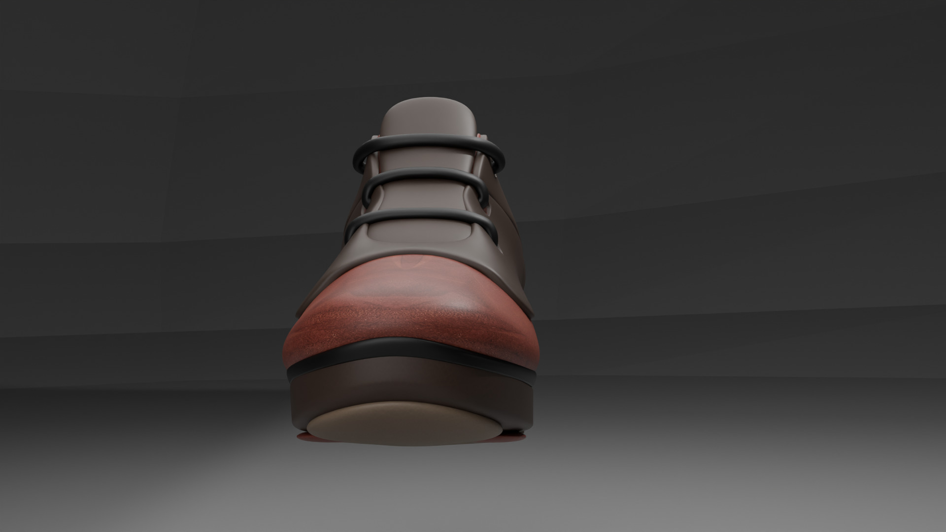 Modern Casual Leather Shoe Low Poly 3D Model Low-poly 3D model_1