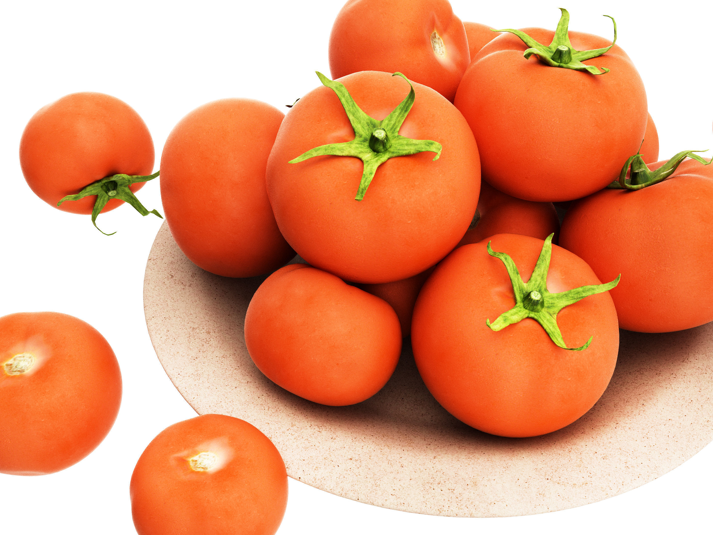 tomato Low-poly 3D model_1