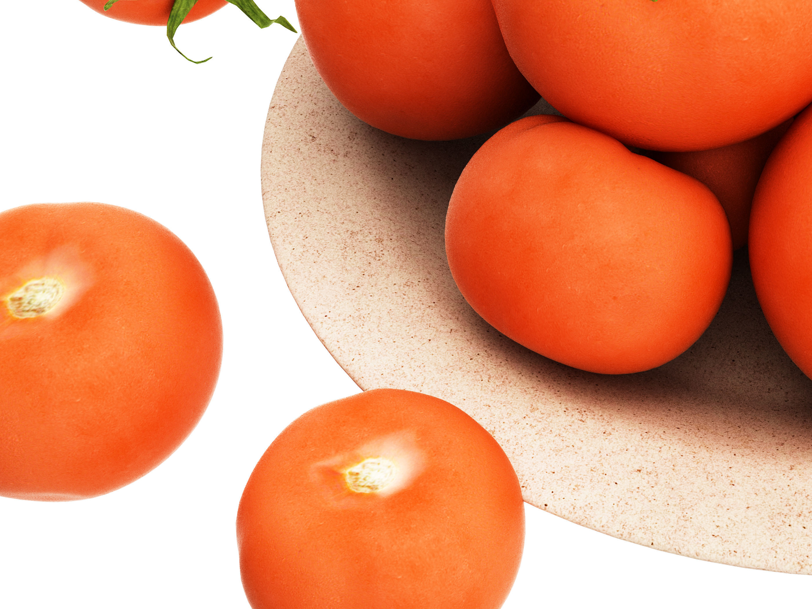 tomato Low-poly 3D model_8