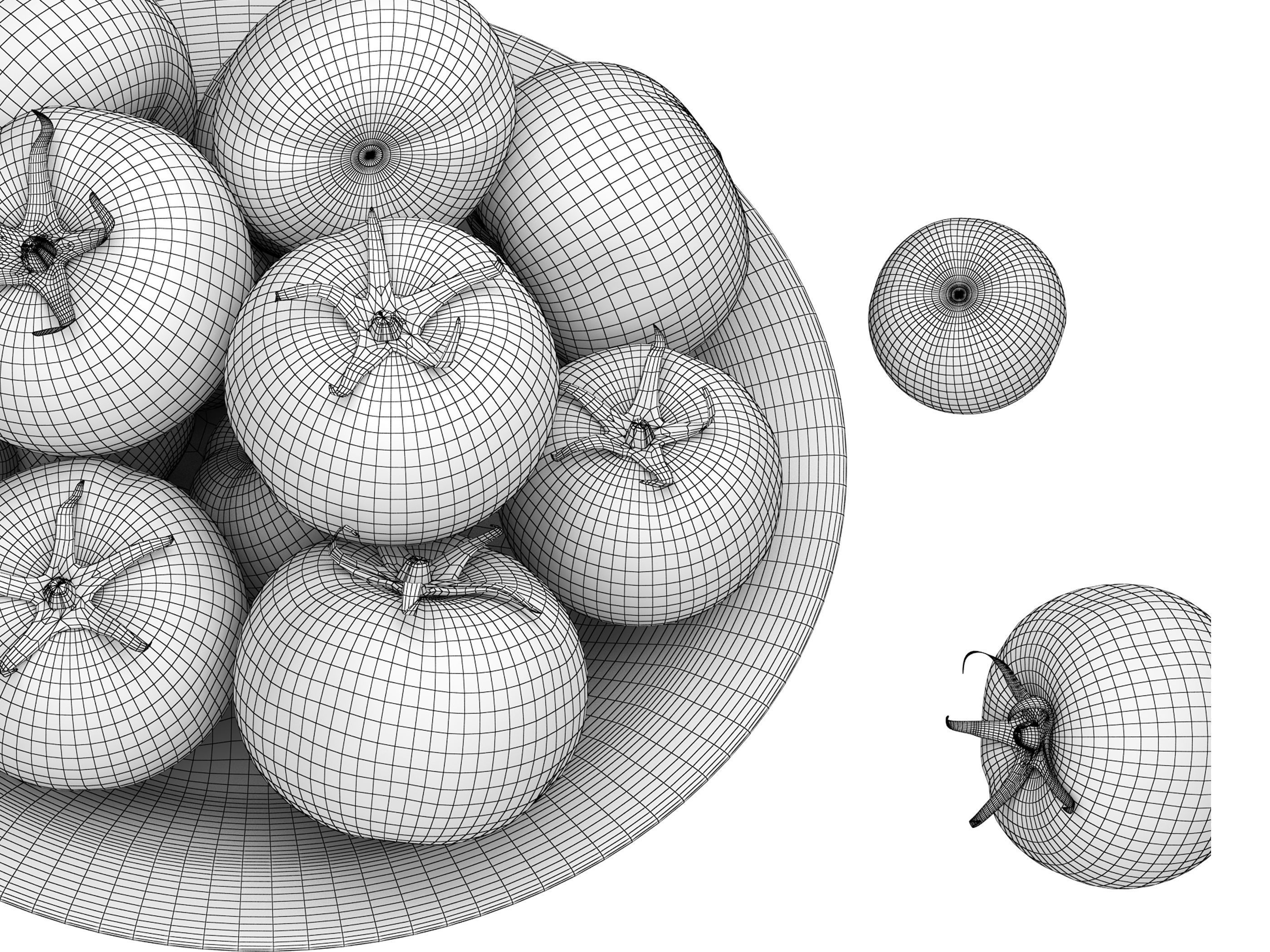 tomato Low-poly 3D model_13