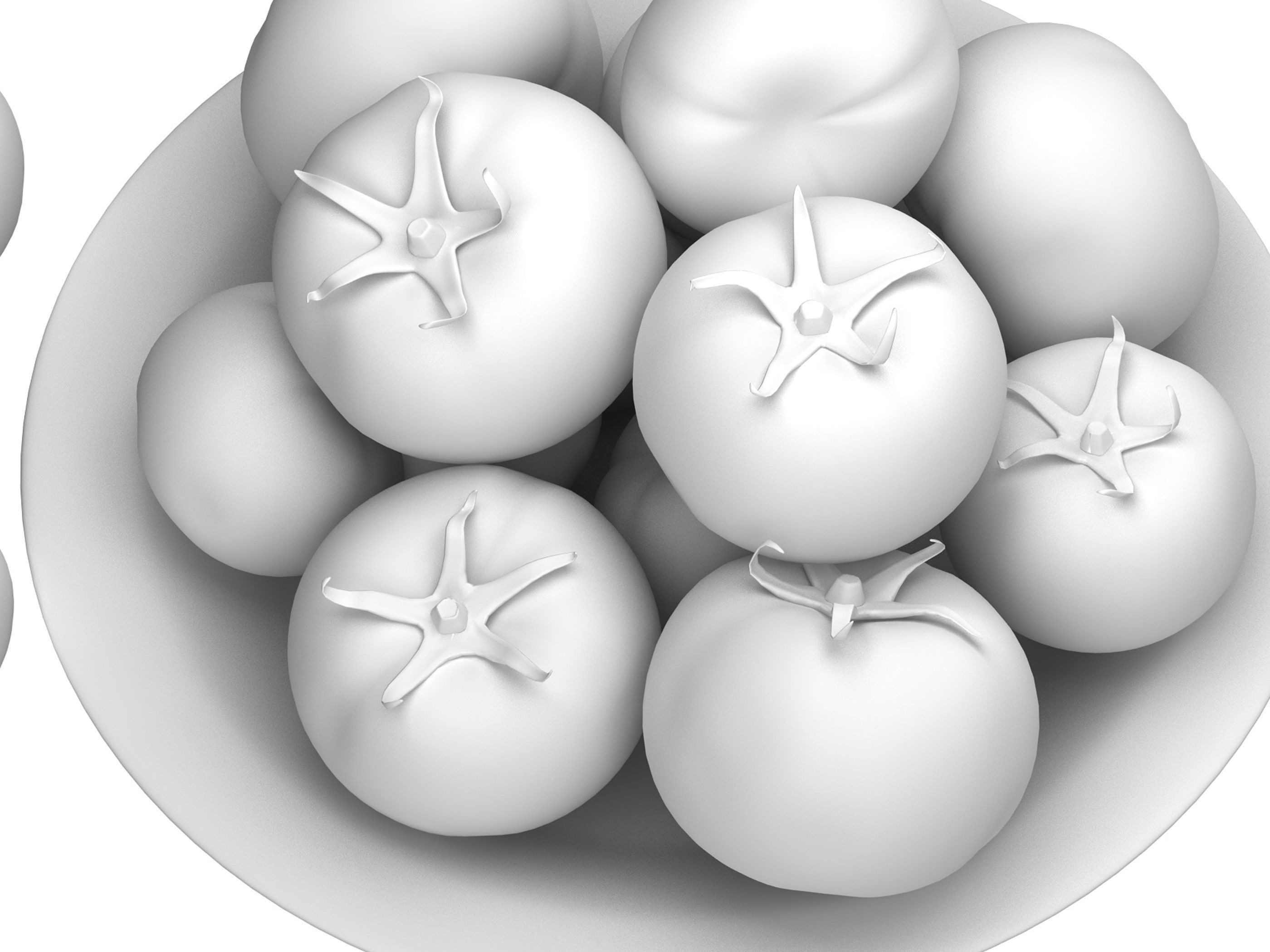 tomato Low-poly 3D model_15