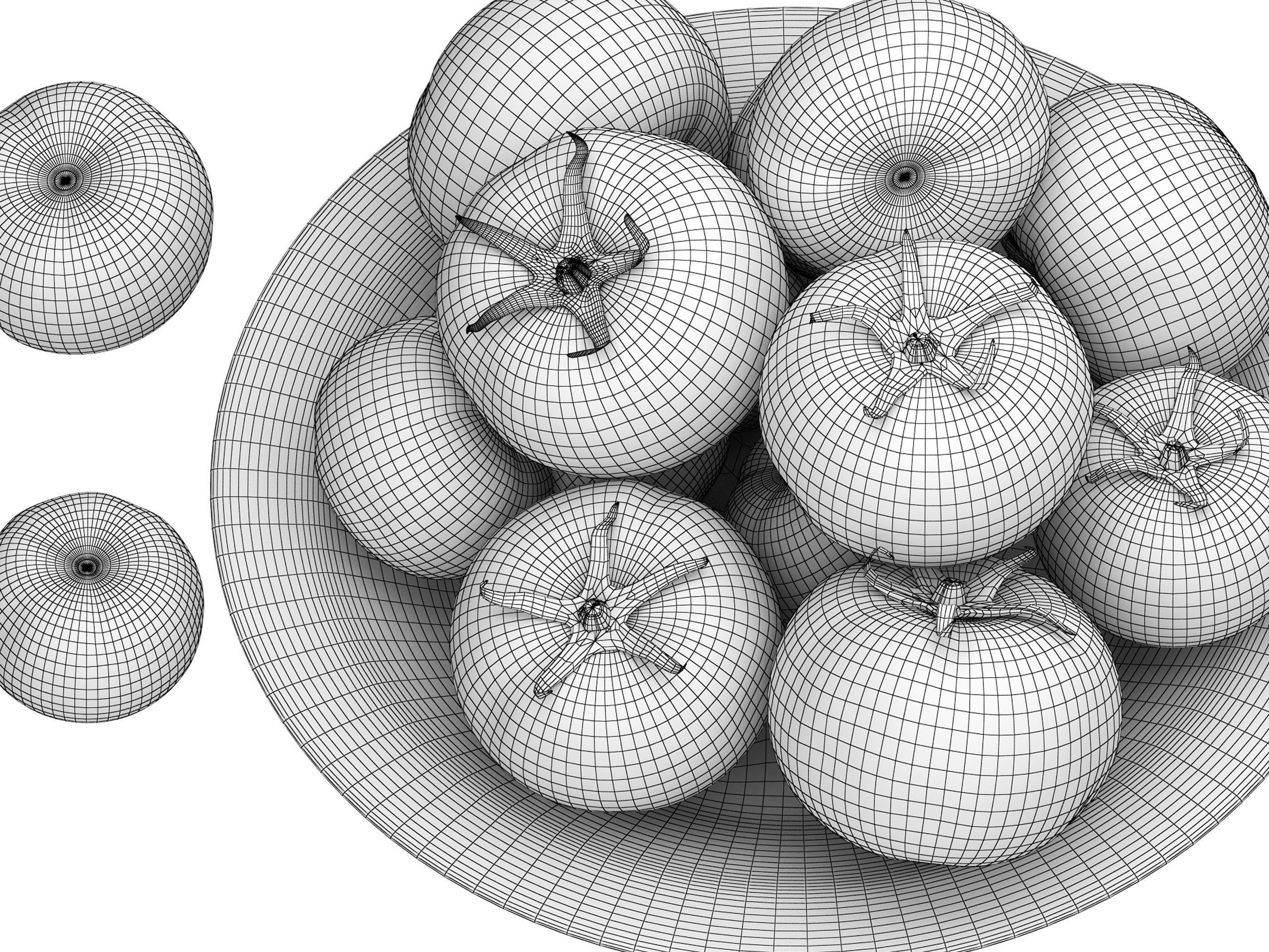 tomato Low-poly 3D model_12