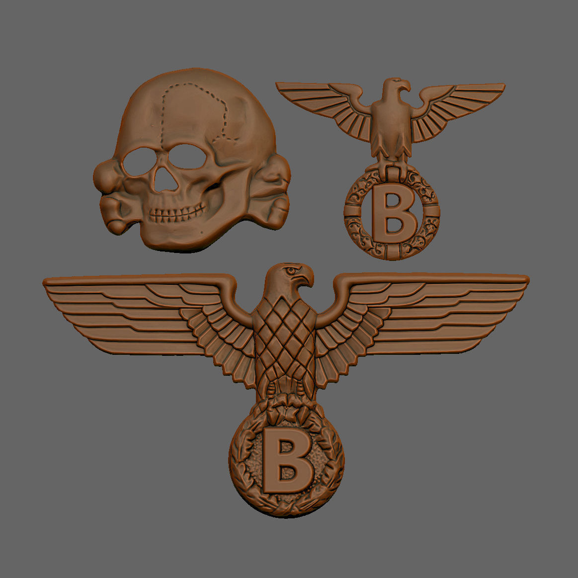 skull 3D print model_3