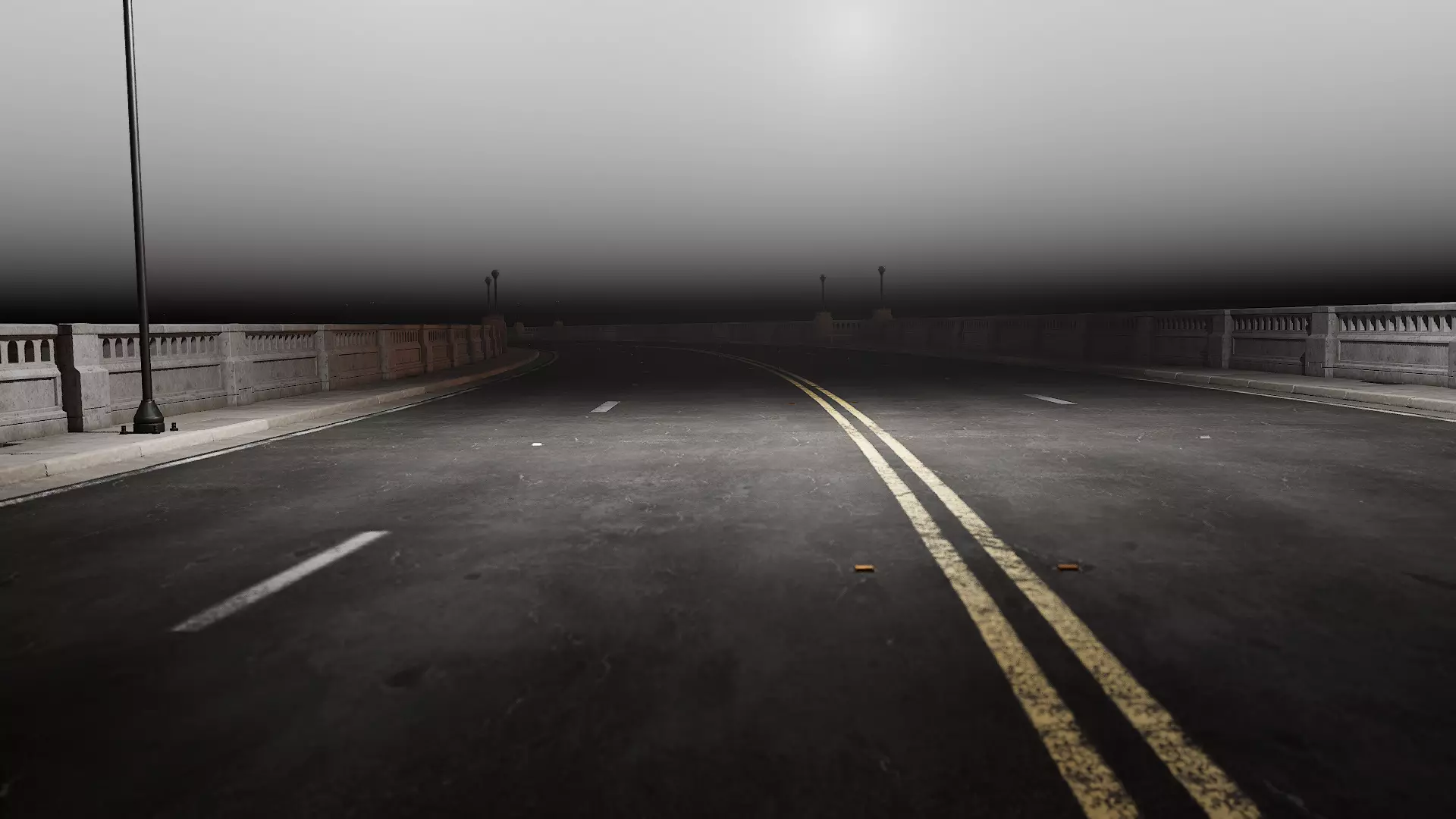 Beautiful Road And Light 3D model_4