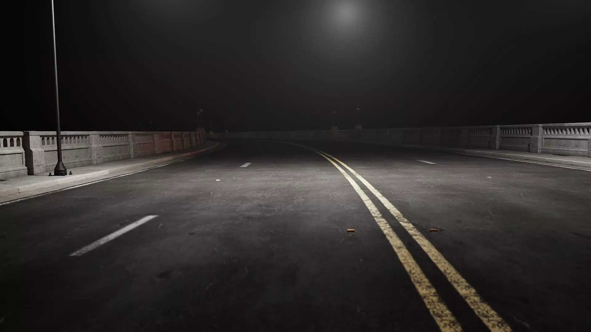 Beautiful Road And Light 3D model_7