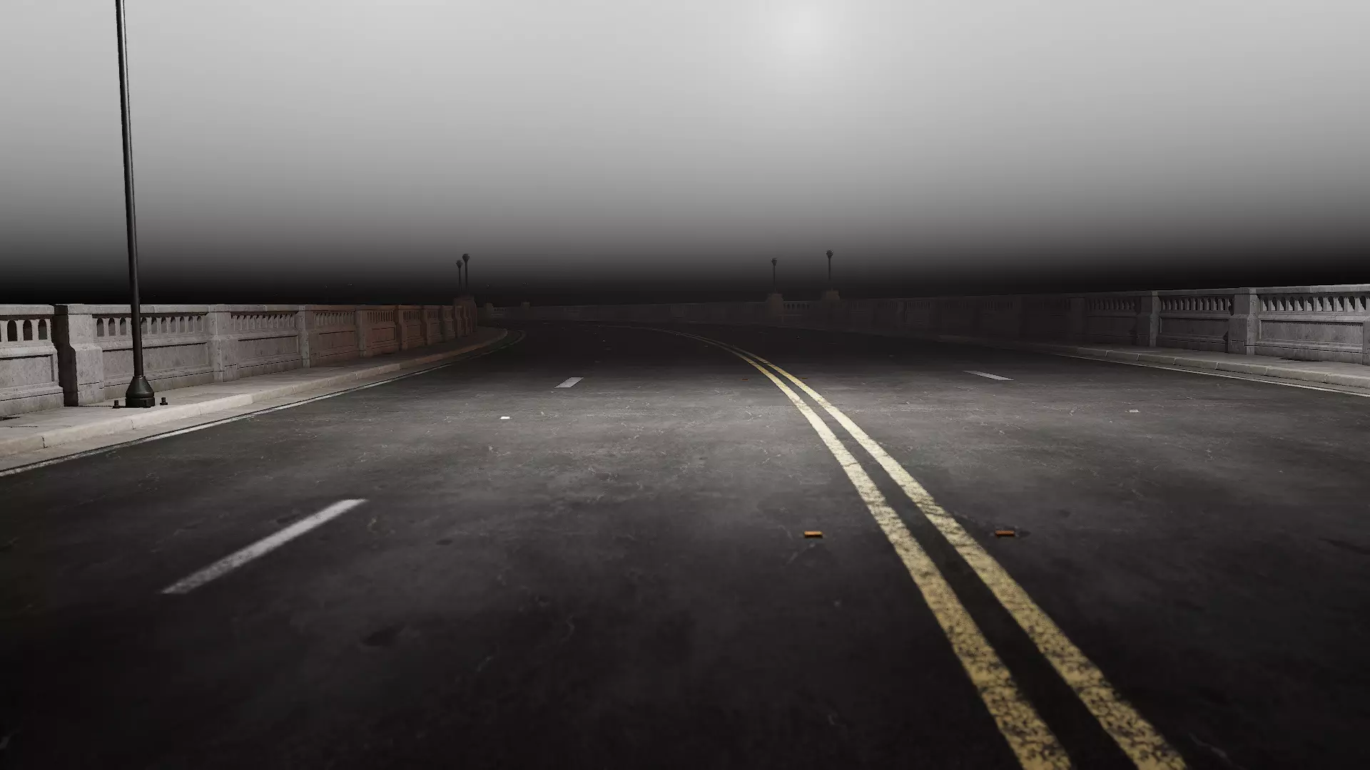 Beautiful Road And Light 3D model_8