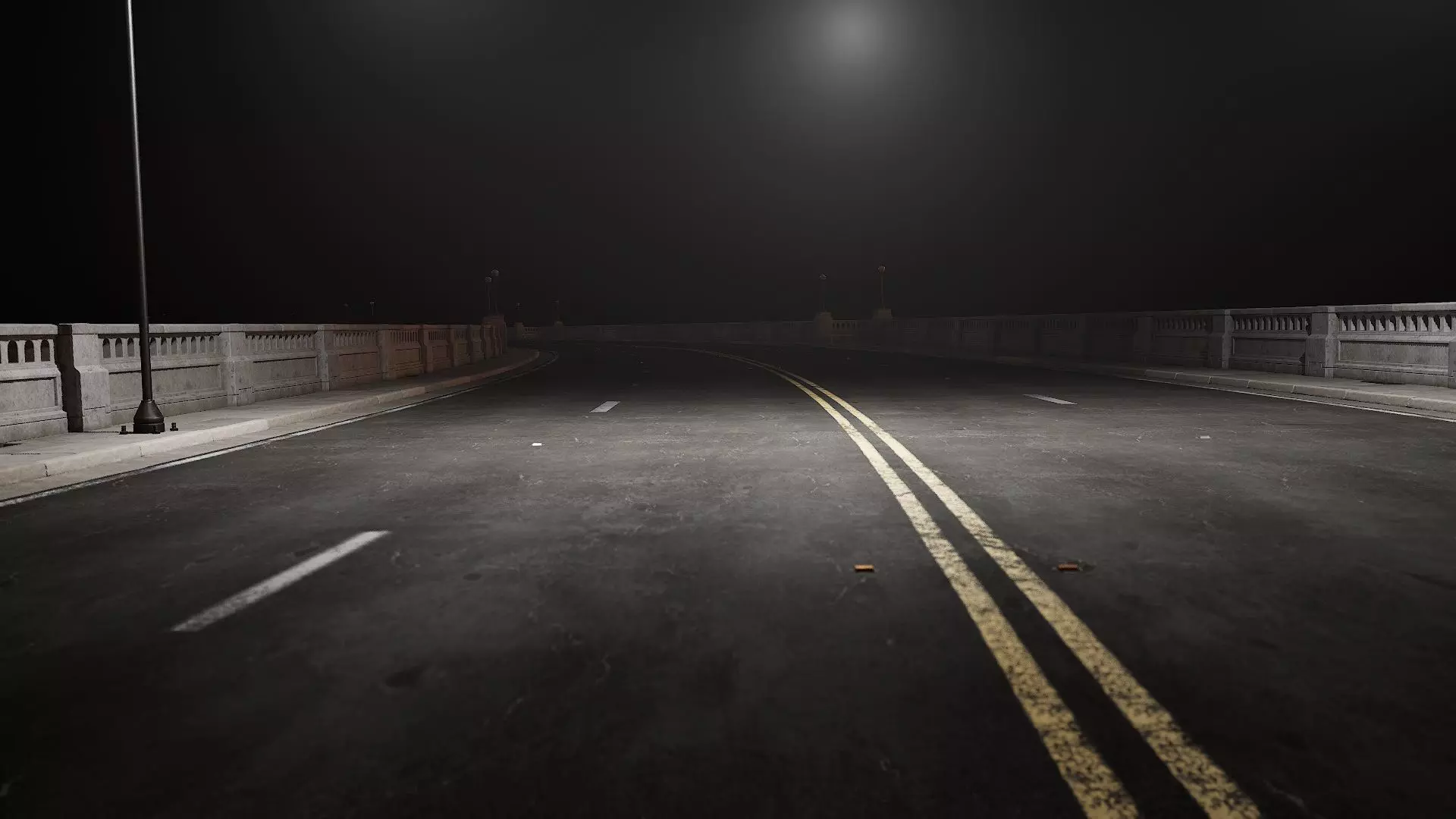 Beautiful Road And Light 3D model_3