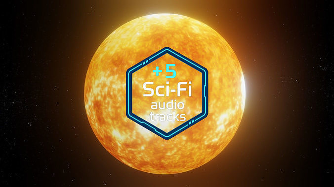 Photorealistic Sun High-Res Textures and Sci-Fi Music Pack Low-poly 3D model