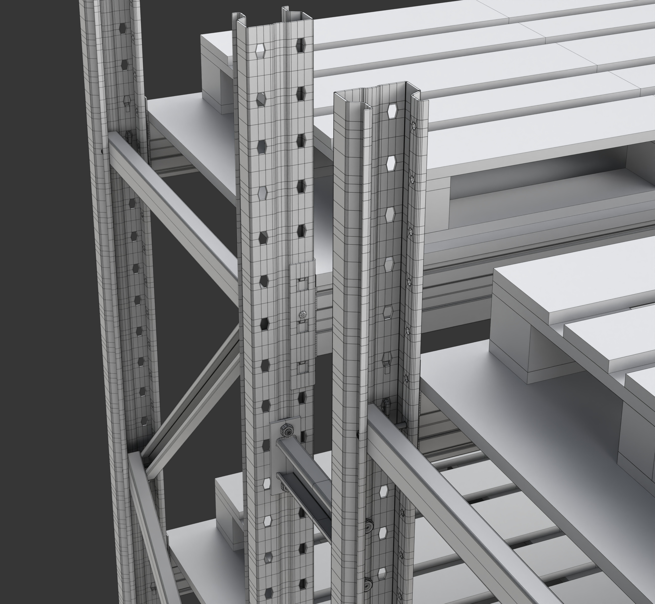 Pallet Racking System 3D model_28