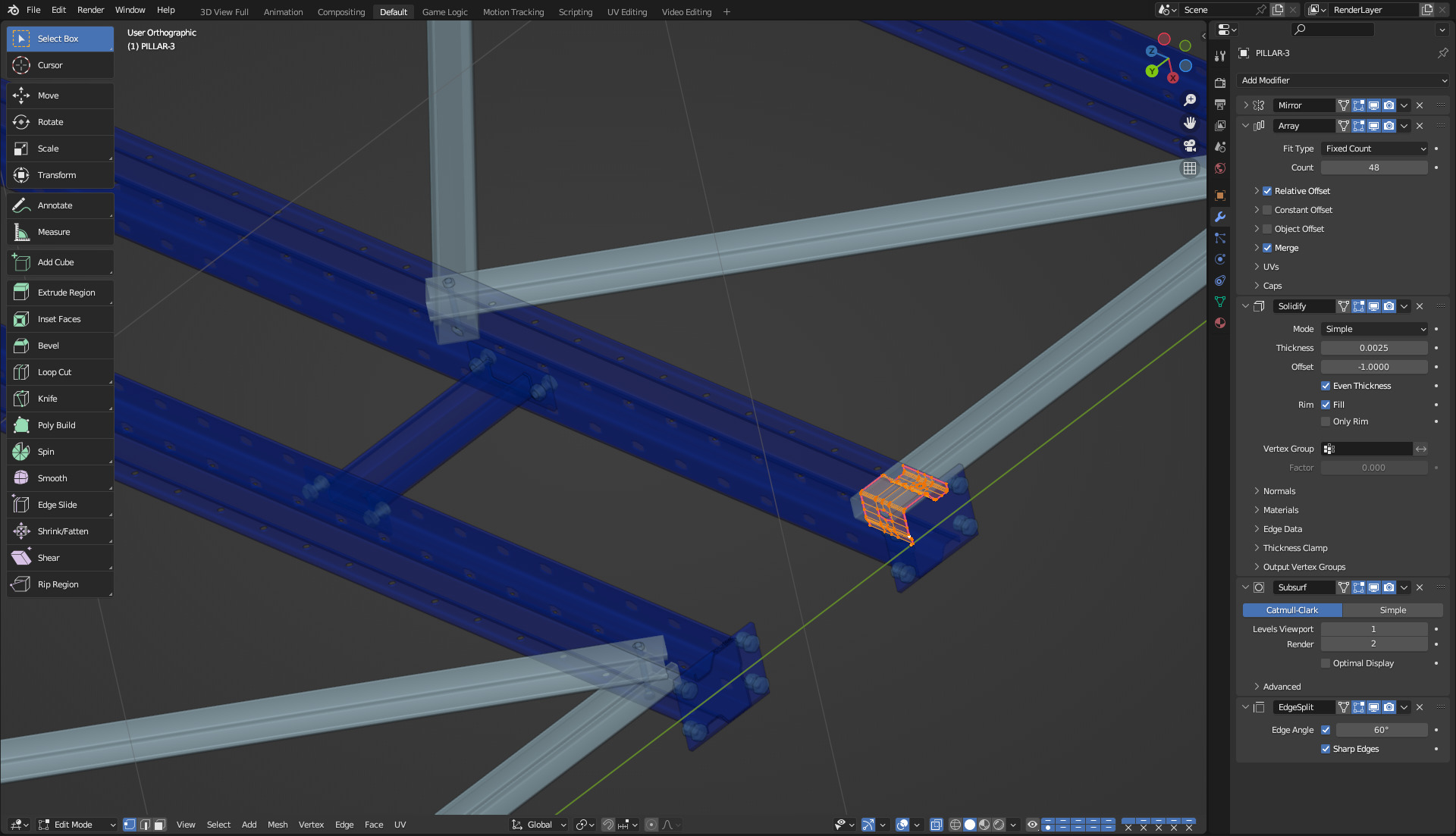 Pallet Racking System 3D model_21