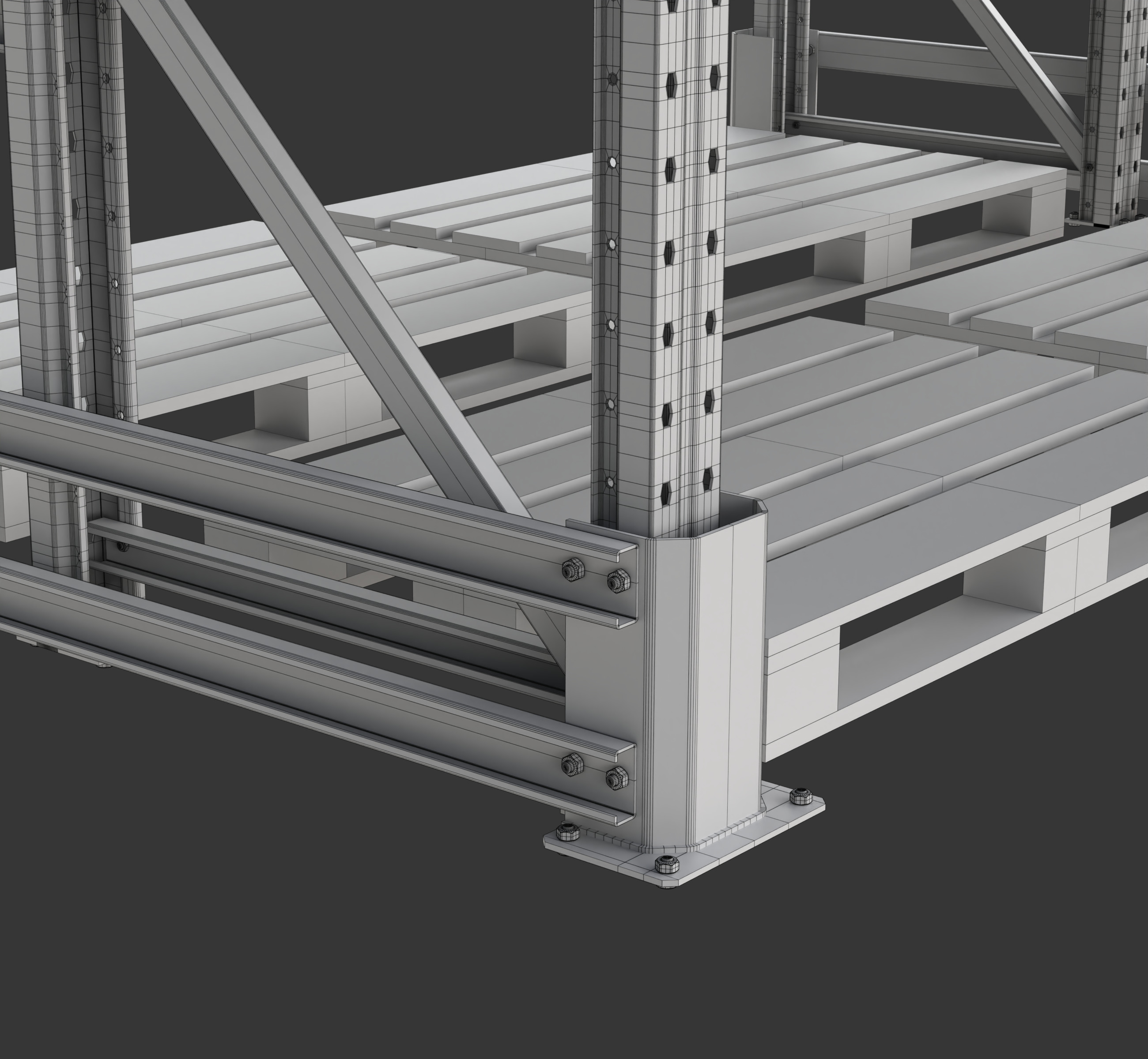 Pallet Racking System 3D model_26