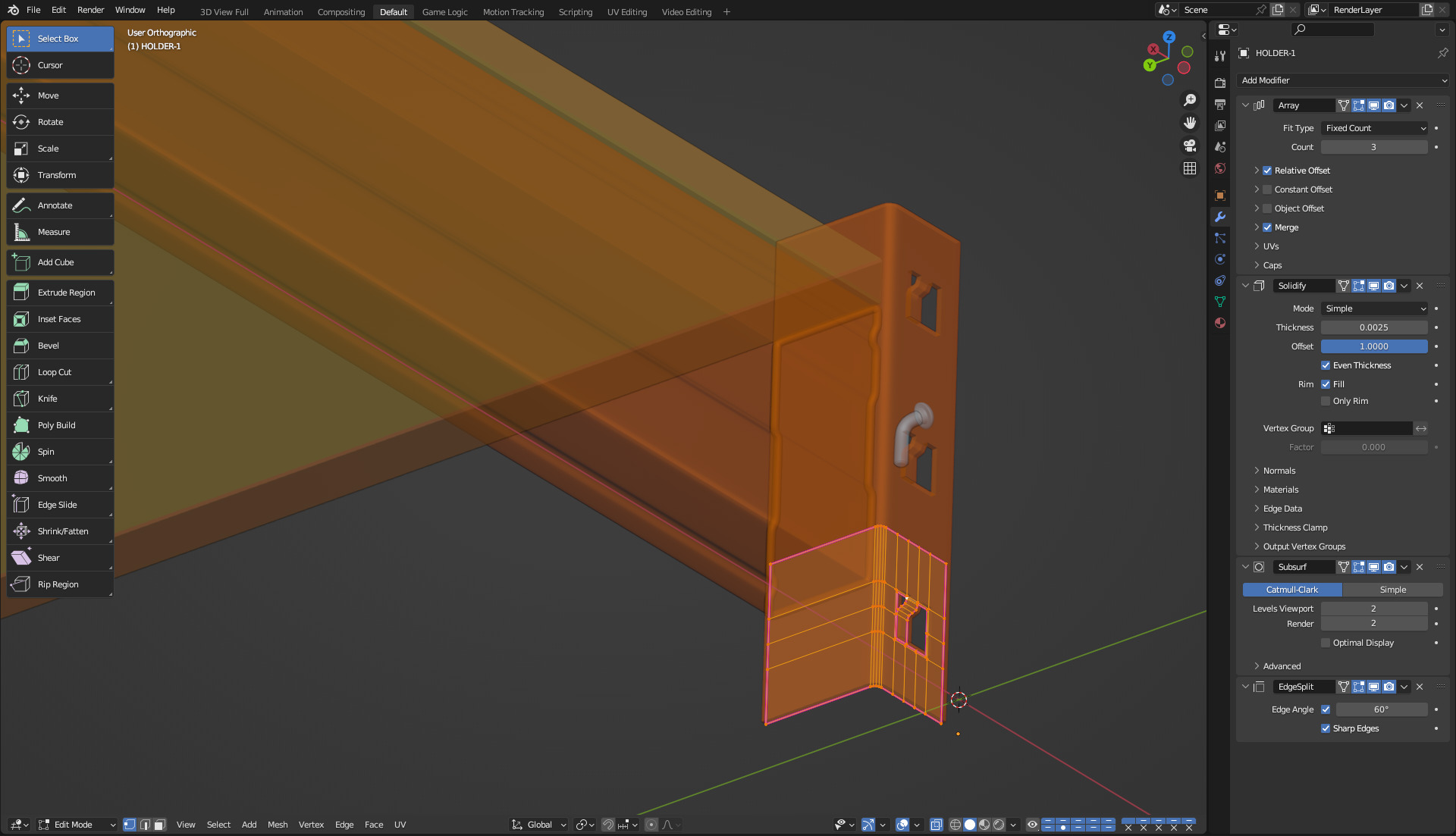 Pallet Racking System 3D model_22